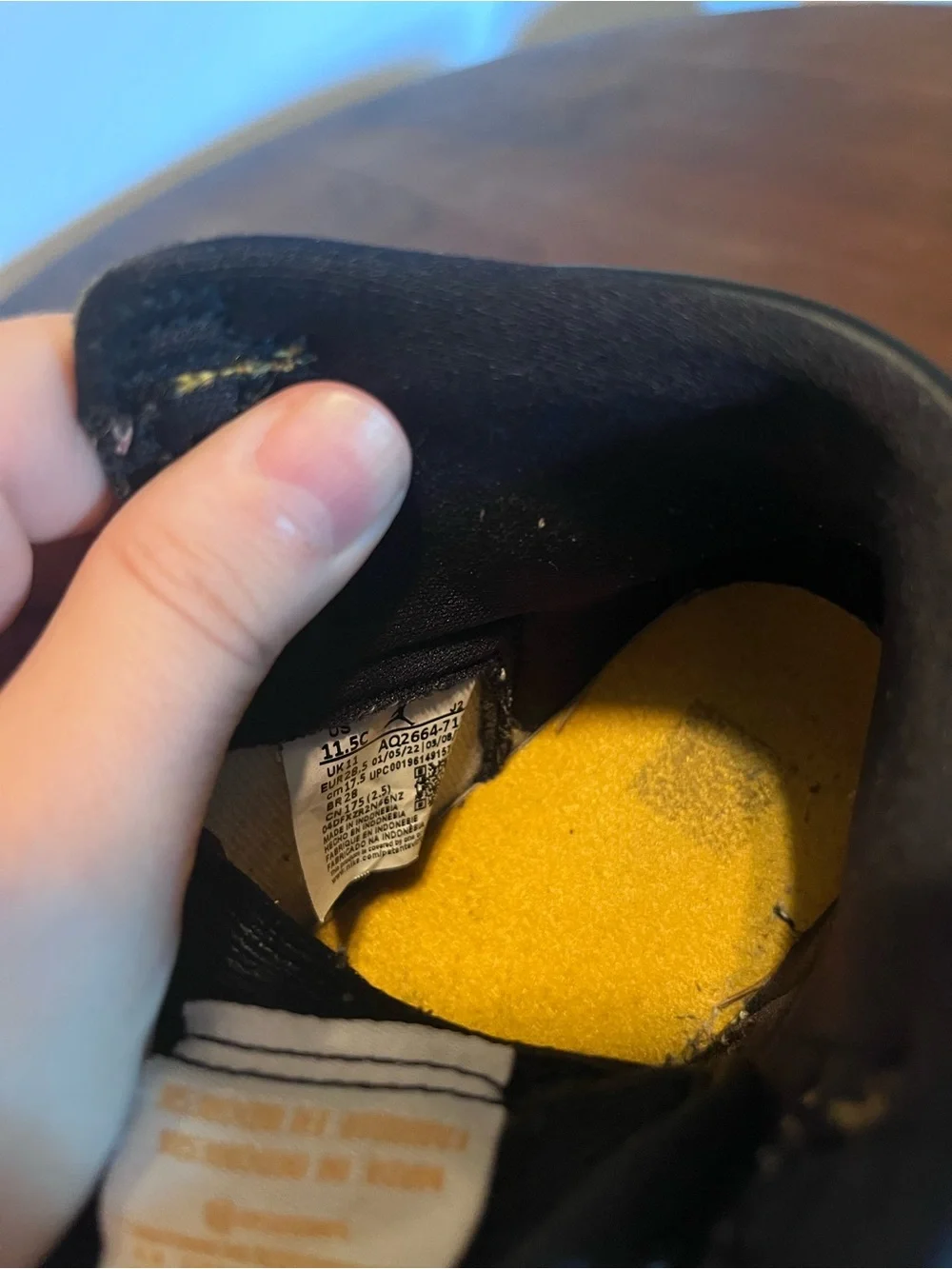 Little Kid's Jordan Kids 11.5C Mid Yellow Ochre/Black-White As Is